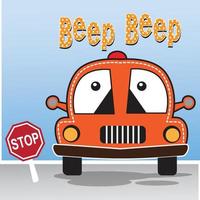 Car Baby Beep Cartoon vector