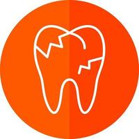 Decayed Teeth Vector Icon Design