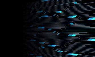 Abstract circuit pattern blue light on black design modern technology futuristic background vector