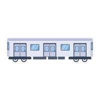 Trendy Railway Carriage vector