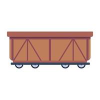 Trendy Train Carriage vector