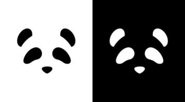 Panda bear logo icon vector minimalist monogram Design template