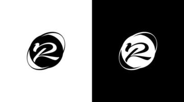 letra r logo y mundo globo vector monograma icono estilo diseño modelo