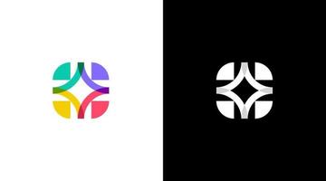 community teamwork colorful modern logo group unity icon Design template vector