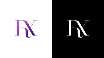 letter rx logo elegant fashion vector style Design template