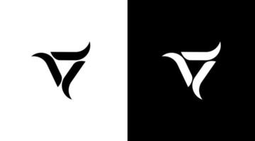 triángulo logo trinidad vector monograma icono estilo diseño modelo