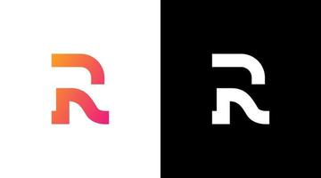 letra r logo inicial monograma vector estilo diseño modelo