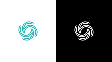 Vortex Spiral logo technology monogram icon Design template vector