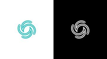 Vortex Spiral logo technology monogram icon Design template vector