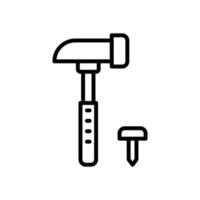 hammer icon for your website design, logo, app, UI. vector