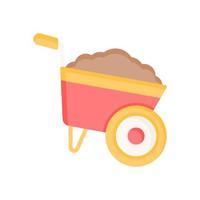 wheelbarrow icon for your website design, logo, app, UI. vector