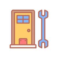 door repair icon for your website design, logo, app, UI. vector