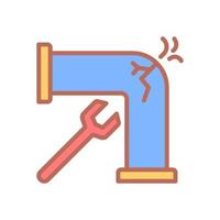 pipe repair icon for your website design, logo, app, UI. vector