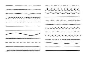 Hand drawn line set. Sketch scribble vector