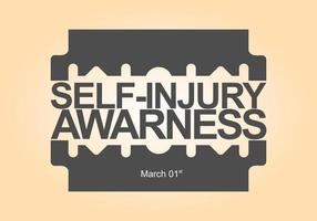 Self injury awarness day vector