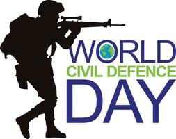 world civil defence day vector