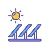 icono de energía solar para su sitio web, móvil, presentación y diseño de logotipo. vector