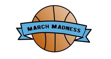 marzo Locura - bandera, póster, antecedentes. baloncesto torneo vector ilustración.