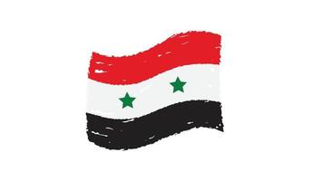 Syria flag with white background vector