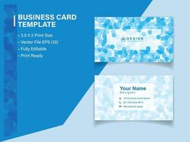 Modern blue bubbles business card design template vector