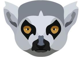 lemur face. The muzzle of a mammal from Madagascar is depicted. Bright portrait on a white background. predictive graphics. animal logo. vector