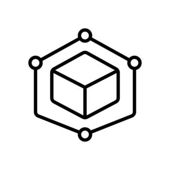 blockchain icono para tu sitio web diseño, logo, aplicación, ui vector
