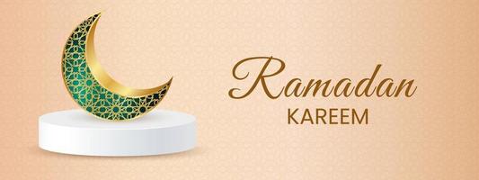 Ramadan kareem banner vector design