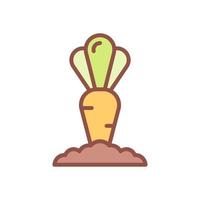Zanahoria icono para tu sitio web diseño, logo, aplicación, ui vector