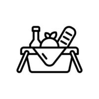 picnic cesta icono para tu sitio web diseño, logo, aplicación, ui vector