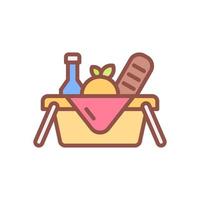 picnic basket icon for your website design, logo, app, UI. vector