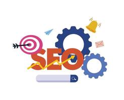 icon doing search engine optimization vector