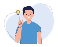 man showing good idea gesture. great idea concept vector