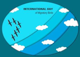 internacional día de migratorio aves vector