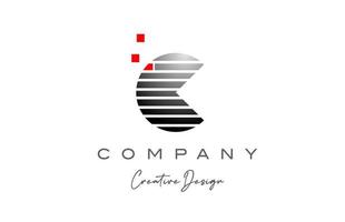 geometric C alphabet letter logo with line and dots. Corporate creative template design for business and company vector