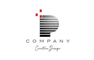geométrico pags alfabeto letra logo con línea y puntos corporativo creativo modelo diseño para negocio y empresa vector