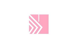 pink letter H alphabet logo icon with line design. Creative geometric template for company and business vector