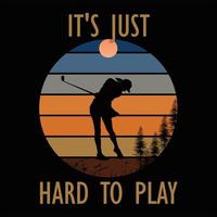 golf retro Clásico camiseta diseño vector