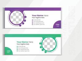 Corporate email signature design vector template.