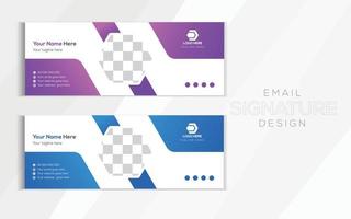 Corporate email signature design vector template.