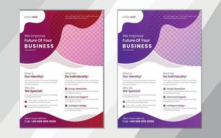 Corporate business flyer design template. vector