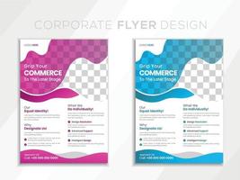 Corporate business flyer design template. vector