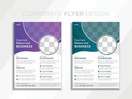 Corporate business flyer design template. vector
