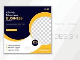 Social media post design template in square size. vector