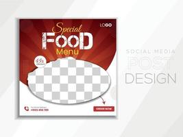 Social media post design template in square size. vector