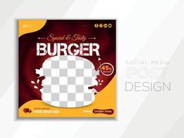 Social media post design template in square size. vector