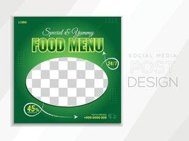 Social media post design template in square size. vector