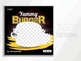 Social media post design template in square size. vector