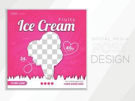Social media post design template in square size. vector