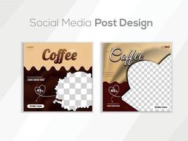 Social media post design template in square size. vector