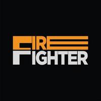 Firefighter T-shirt Design vector